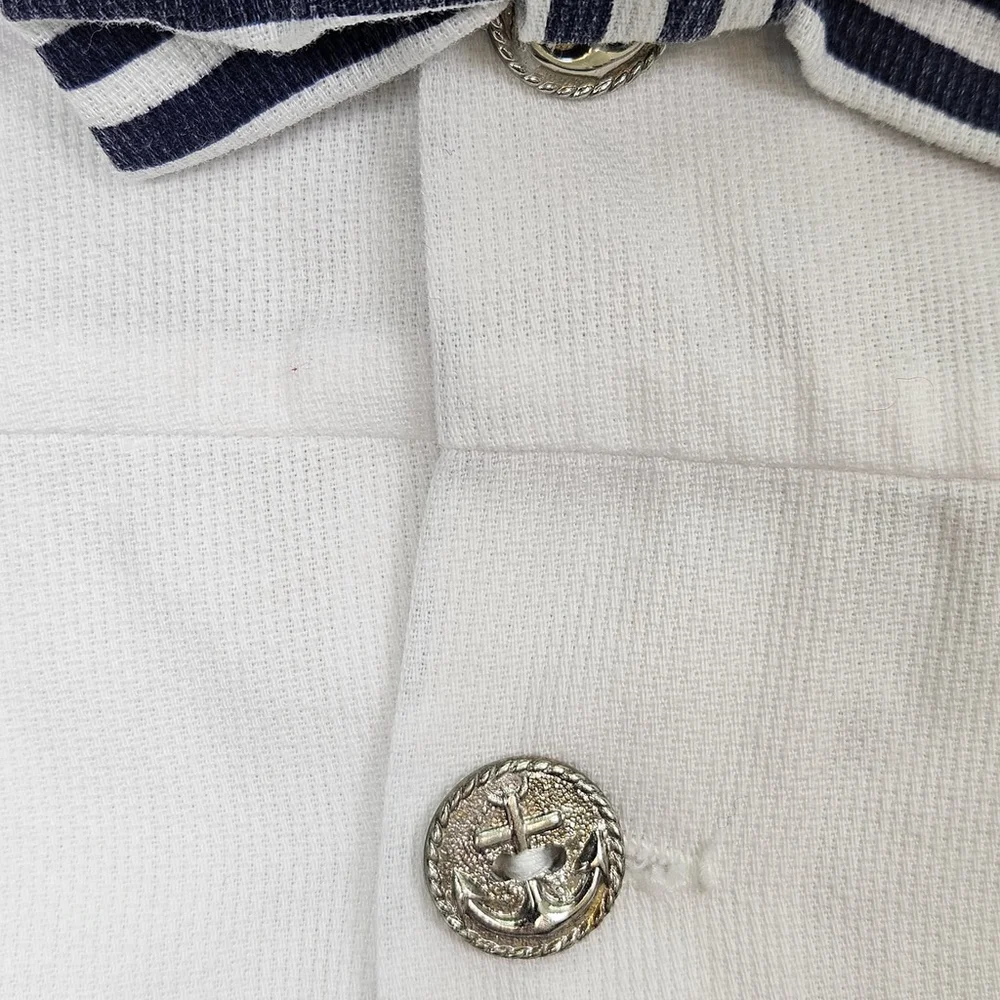 Vintage Small Steps Sailor Outfit 12 Months Nautical Sailboat Bow Tie One Piece